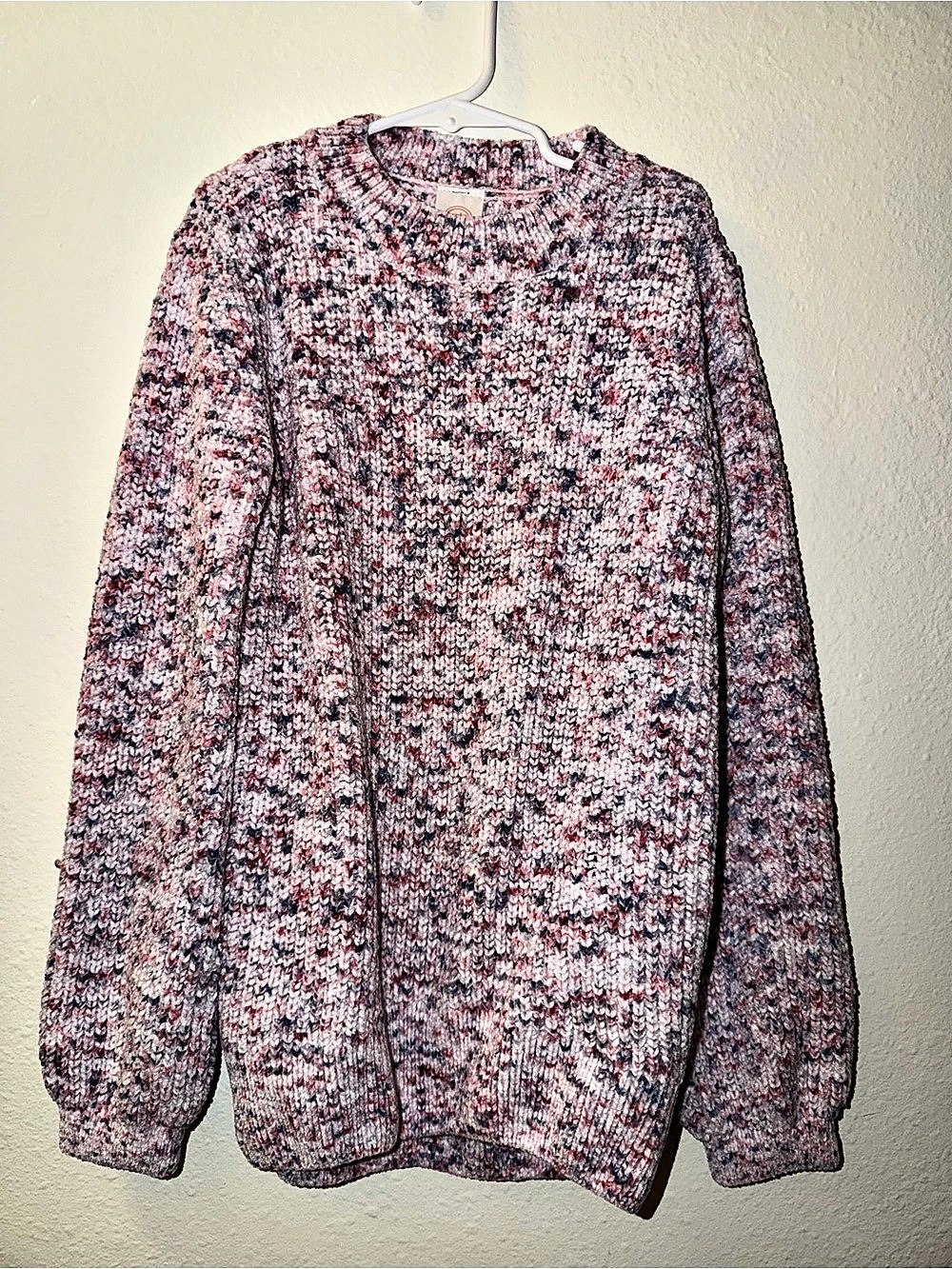 Wonder Nation Girls Marbled Chenille Balloon Sleeve Sweater Size L 10/12
